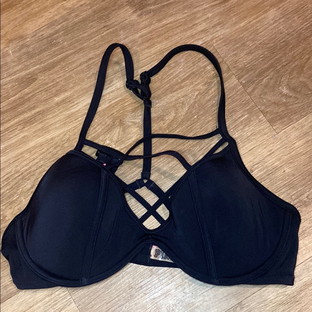 Black Women's bathing suit top PINK